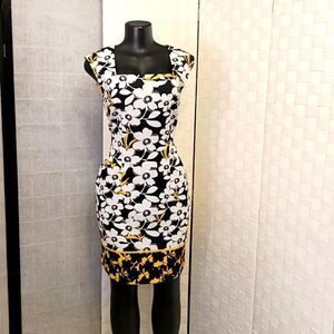 BRAND NEW LONDONTIMES COLORBLOCK FLORAL PATTERN SHORT SLEEVE DRESS
